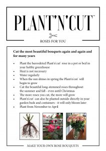 Plant'n'cut care instructions